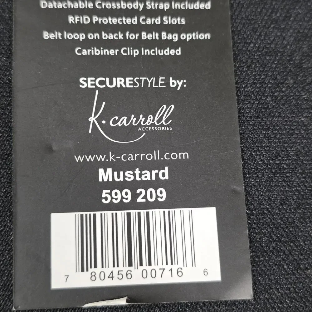 K. Carroll Accessories SecureStyle RFID Crossbody Cell Phone Pouch Wallet